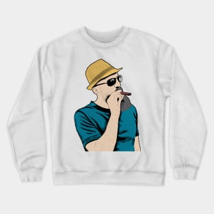 Comic Man Posing Crewneck Sweatshirt